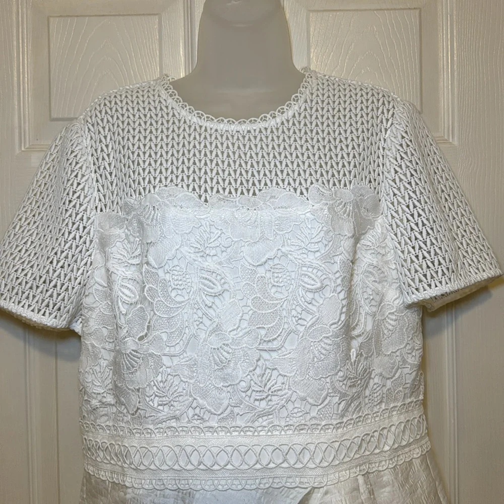 Reiss Freyda Short Sleeve Lace Dress Size 12 PLEASE READ